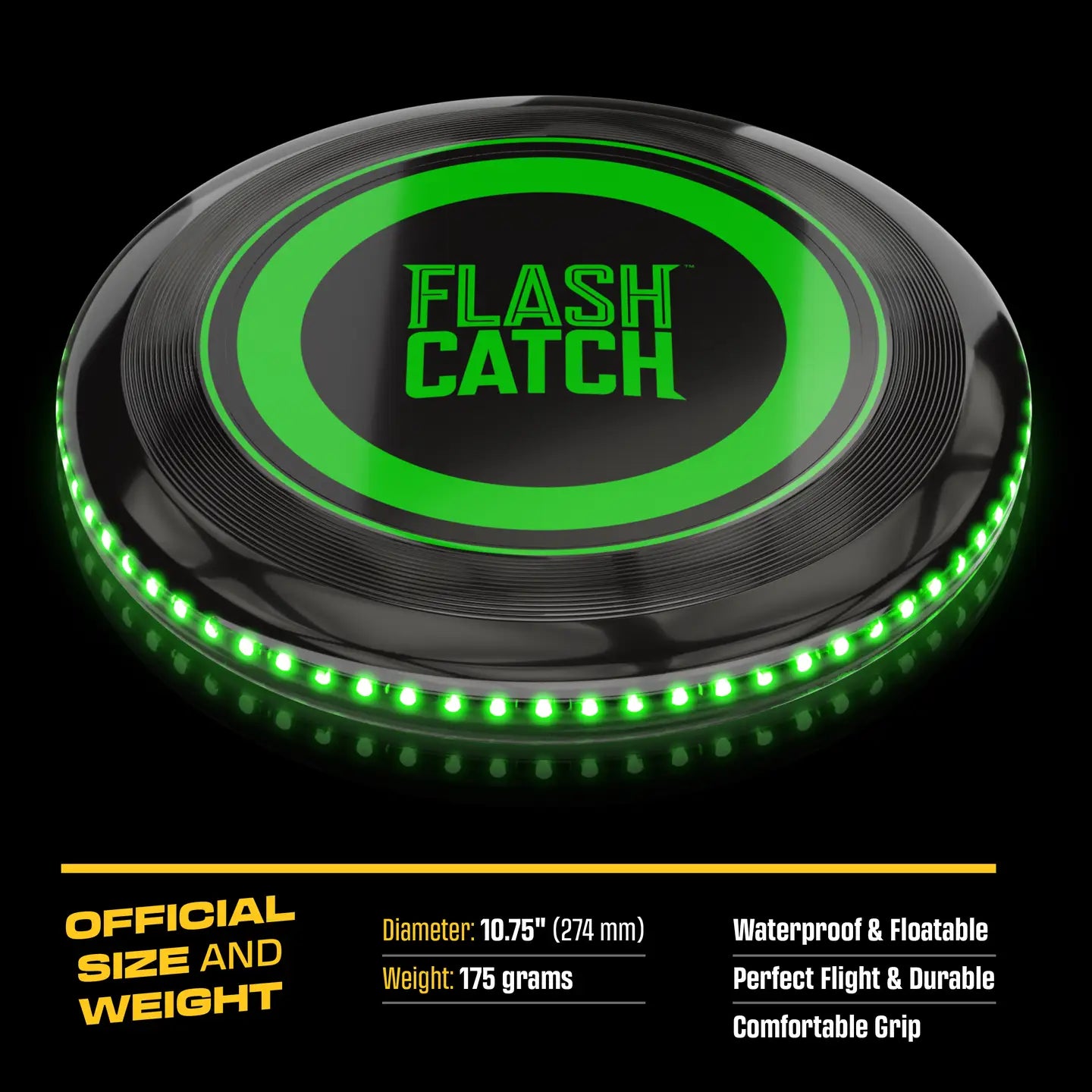 Flashcatch Rechargeable Light-Up Flying Disc