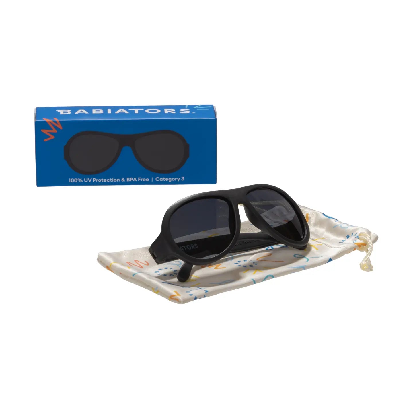 Babiators Jet Black Aviator Baby and Kid Sunglasses