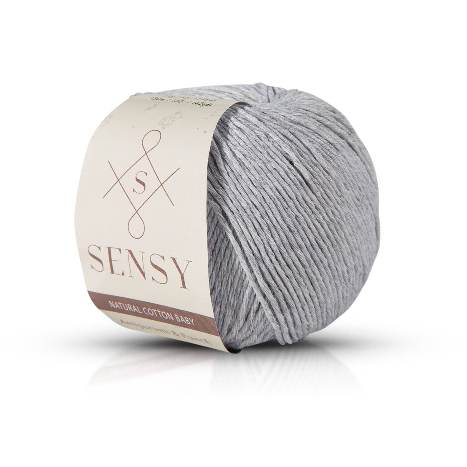 Sensy Premium Natural Baby Cotton 100% Cotton Yarn for Amigurumi Knitting and Crochet