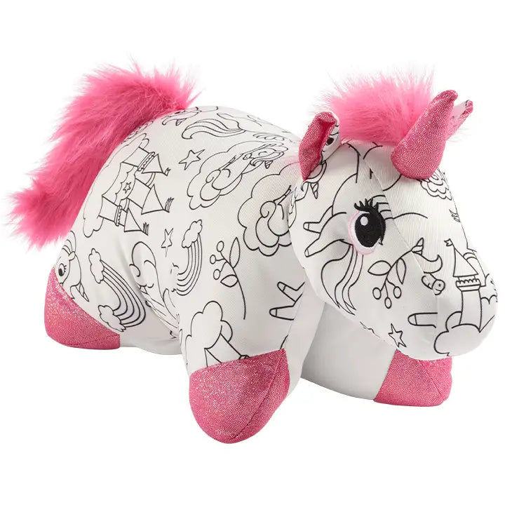 Unicorn 14" Color-On Pillow Plush Toy
