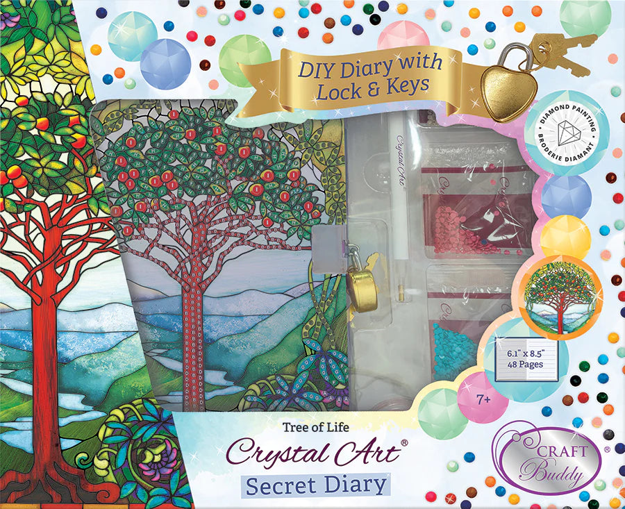 Crystal Art Secret Diary Kit - Tree of Life