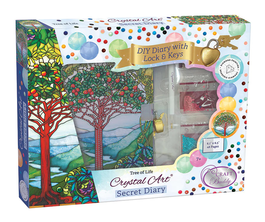 Crystal Art Secret Diary Kit - Tree of Life
