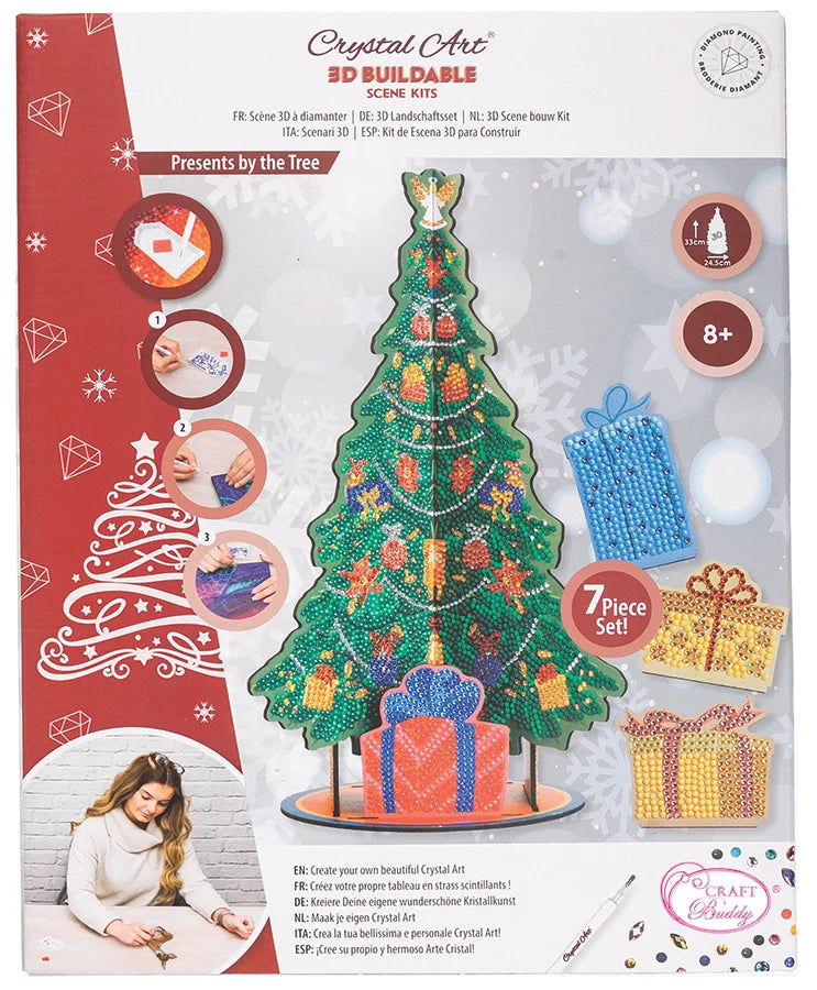 Crystal Art Deco Kit - Wooden Xmas Tree