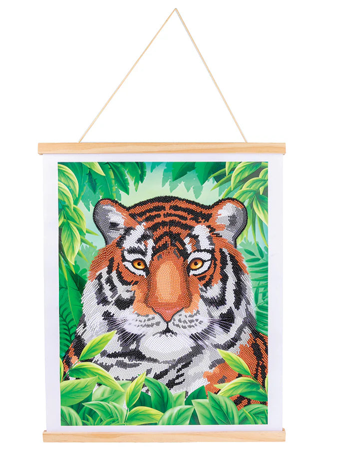 Crystal Art Scroll Kit - Regal Tiger