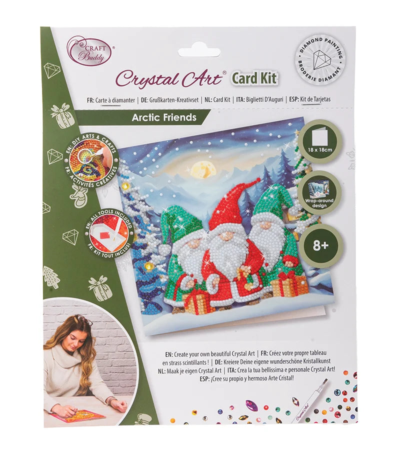 Crystal Art Card Kit - Artic Friends