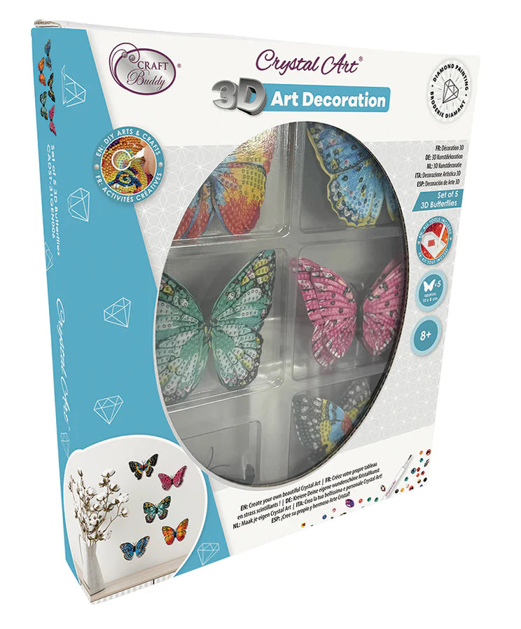 Crystal Art Deco Kit - 3D Butterflies