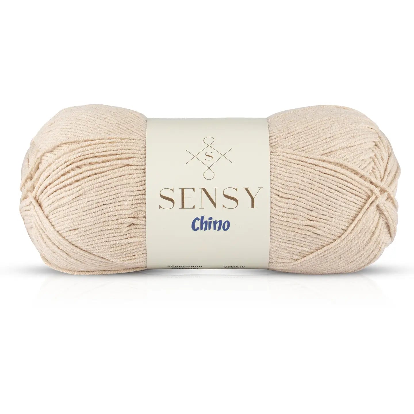Sensy Chino Soft Cotton Yarn, 3.5 oz, 360 Yards, Gauge 2 Fine