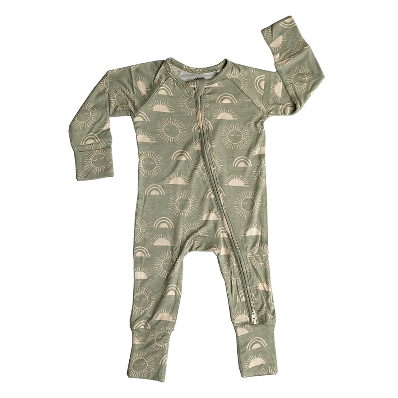 Celestial Sun Bamboo Convertible Footie Pajamas - Size 12-18 Months