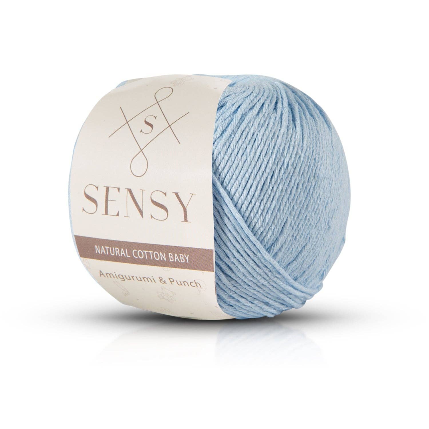 Sensy Premium Natural Baby Cotton 100% Cotton Yarn for Amigurumi Knitting and Crochet