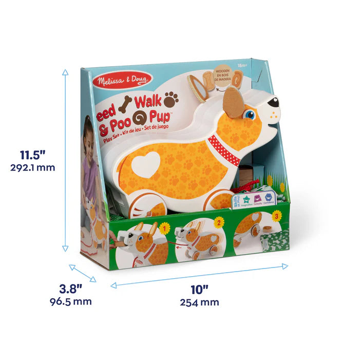 Melissa & Doug Feed, Walk & Poo Pup Play Set