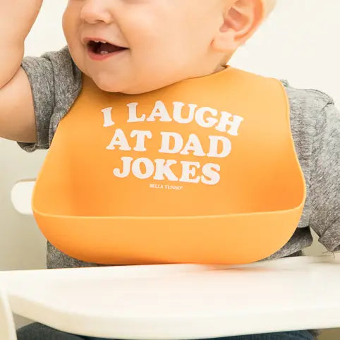 I Laugh At Dad Jokes Wonder Bib