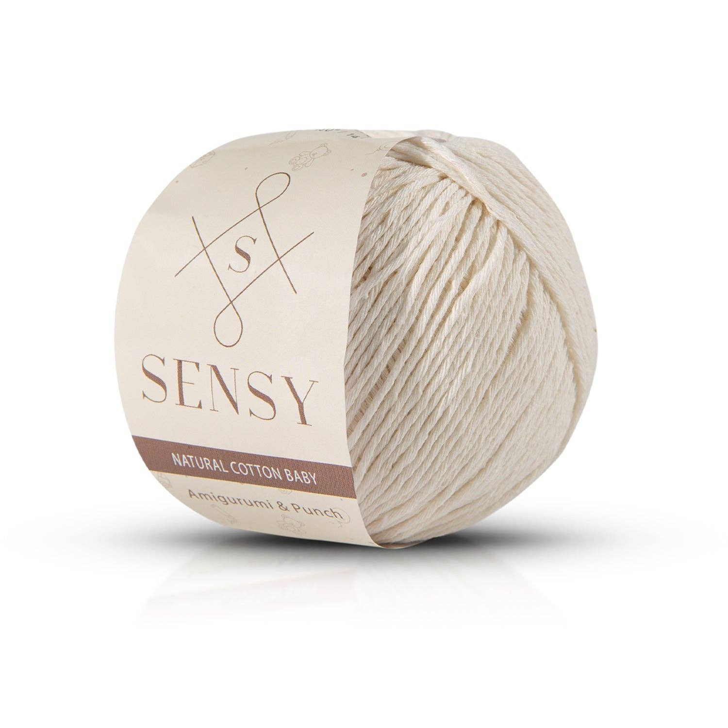 Sensy Premium Natural Baby Cotton 100% Cotton Yarn for Amigurumi Knitting and Crochet