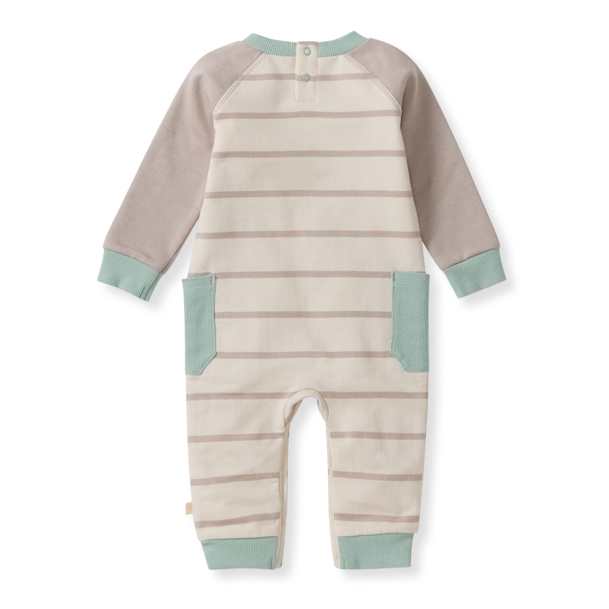 Burt's Bees Organic Cotton Basic Stripe Baby Jumpsuit
