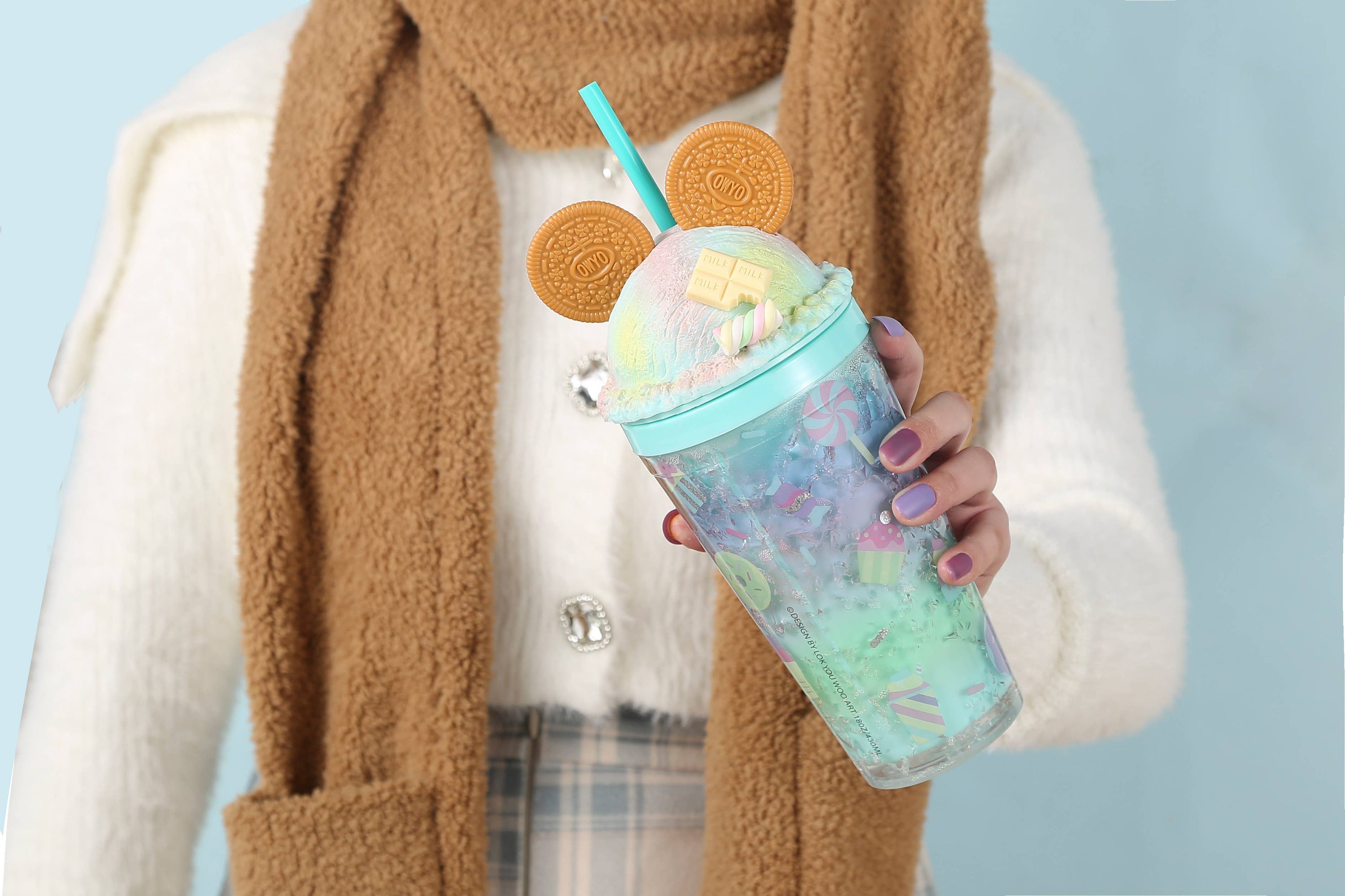 Cookie Mouse Ear Sweets Rainbow Tumbler