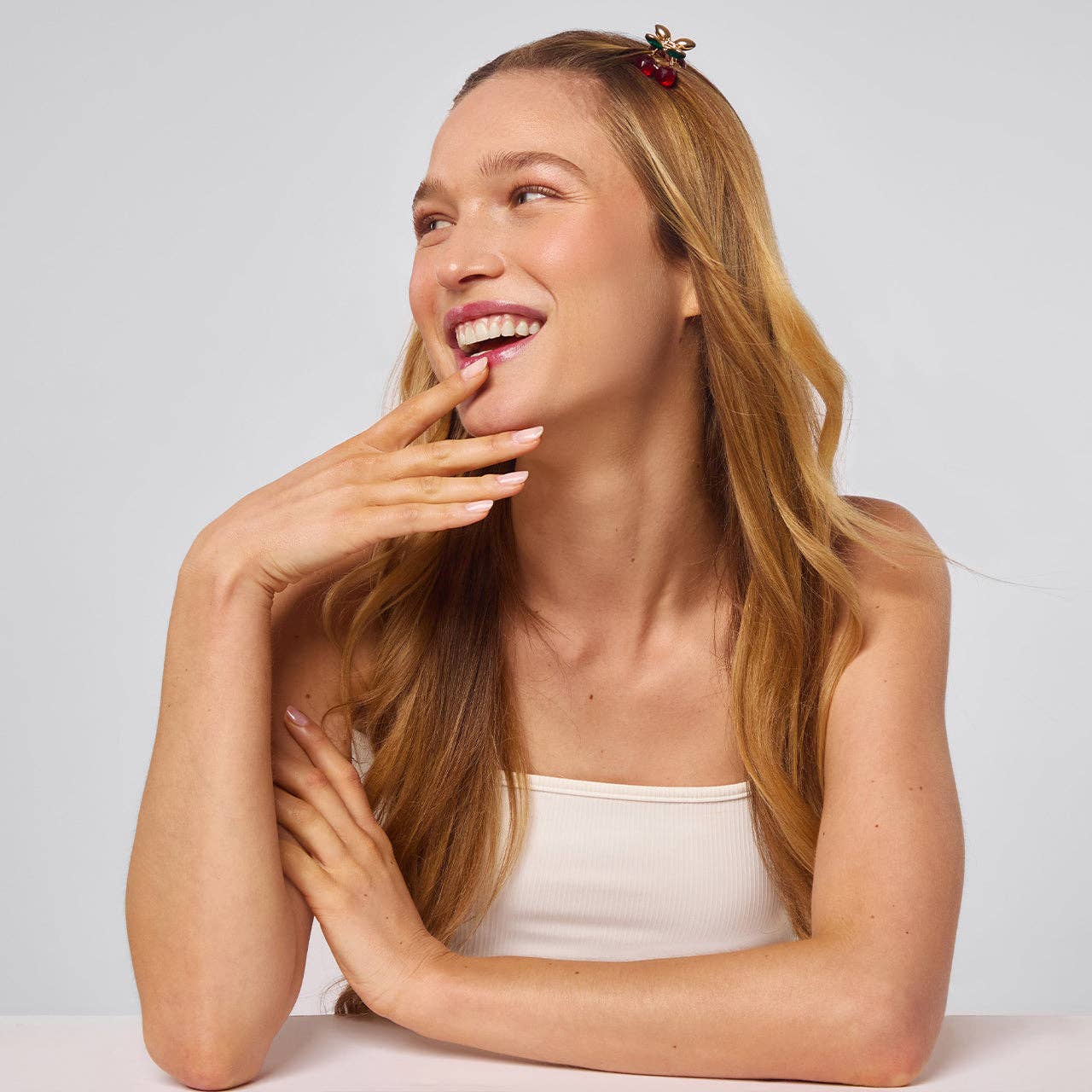 Kitsch Cherry Mini Rhinestone Claw Clips 2pc Set