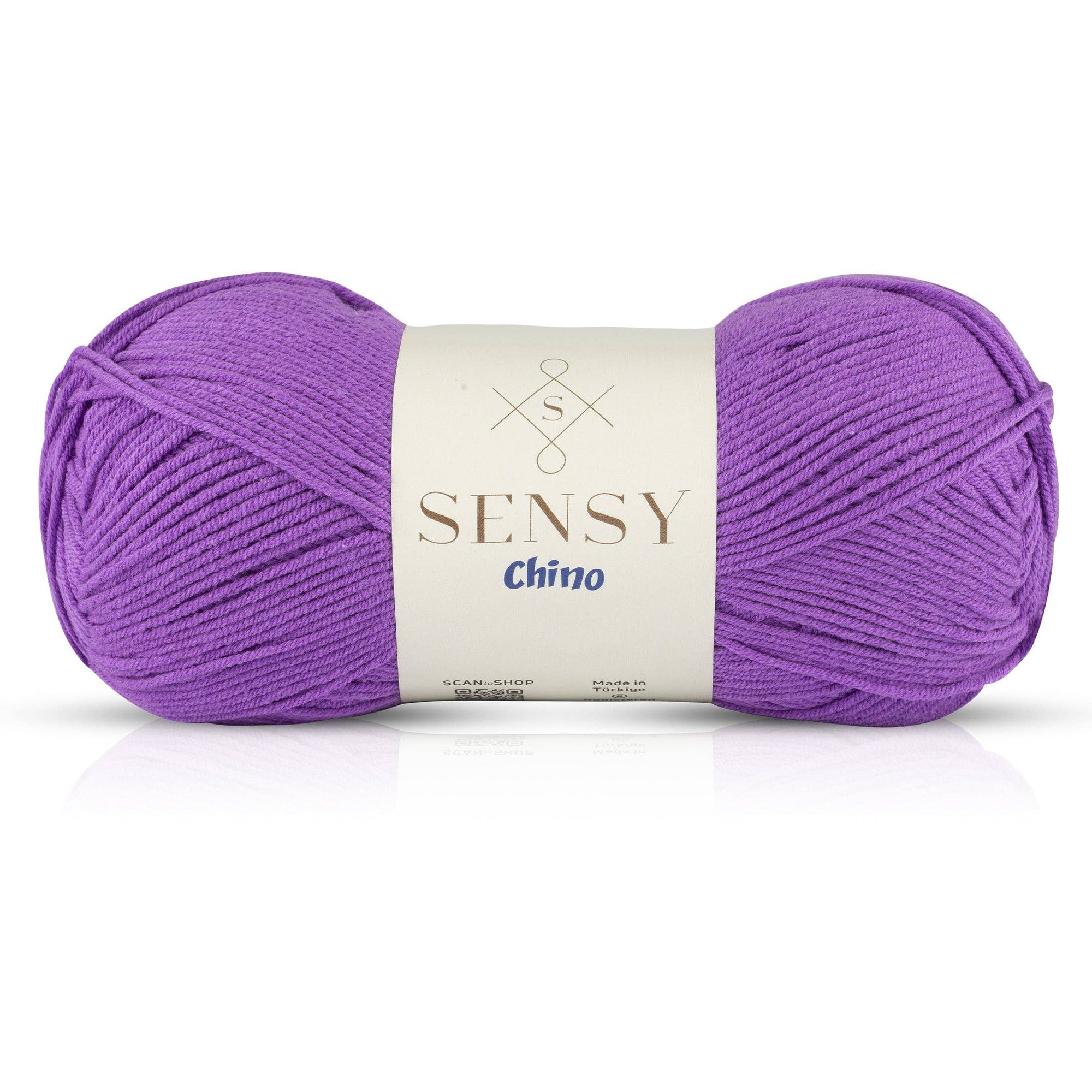 Sensy Chino Soft Cotton Yarn, 3.5 oz, 360 Yards, Gauge 2 Fine