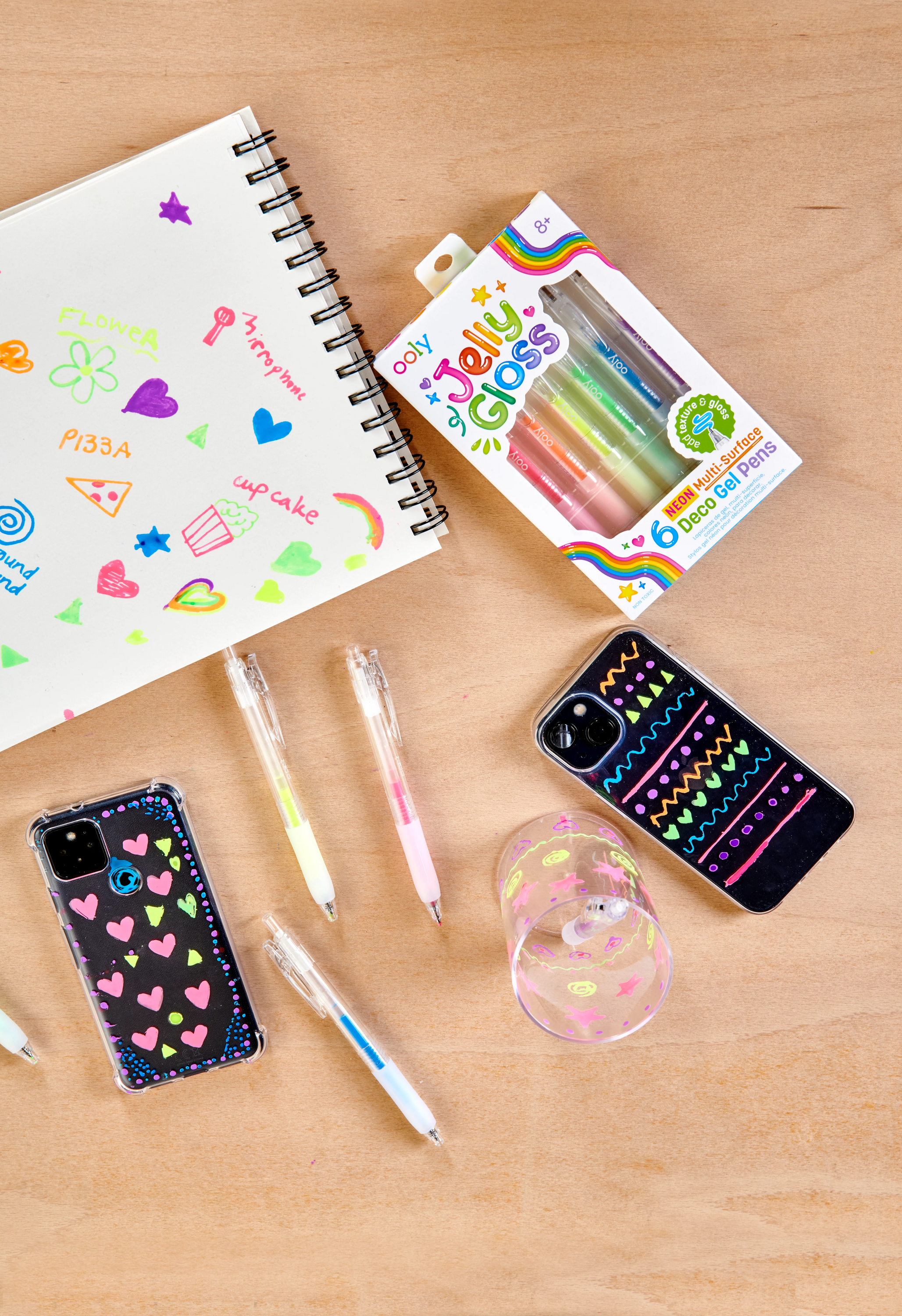 Ooly Jelly Gloss Neon Multi-Surface Deco Gel Pens