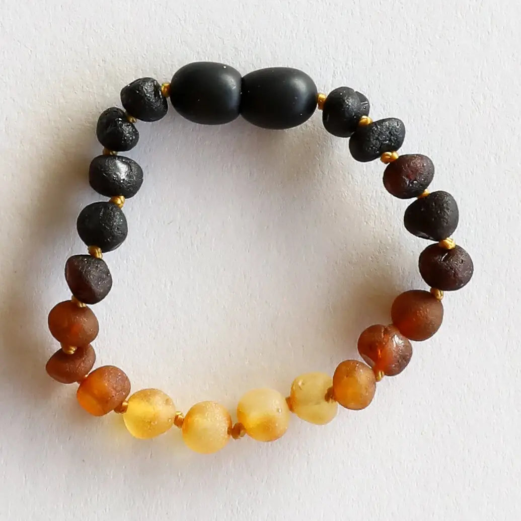 Raw Ombre Baltic Amber Baby Anklet or Bracelet