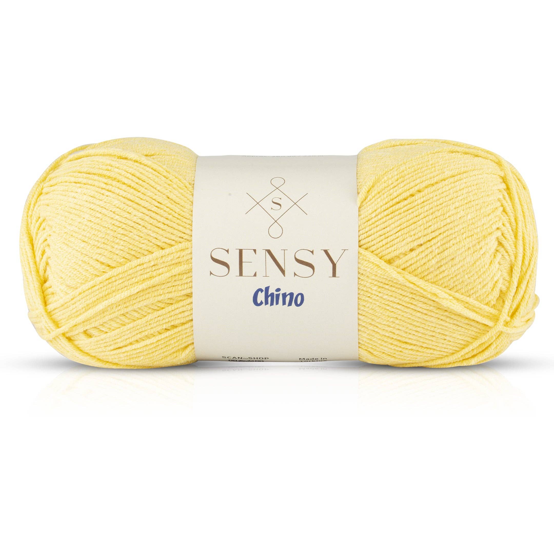 Sensy Chino Soft Cotton Yarn, 3.5 oz, 360 Yards, Gauge 2 Fine