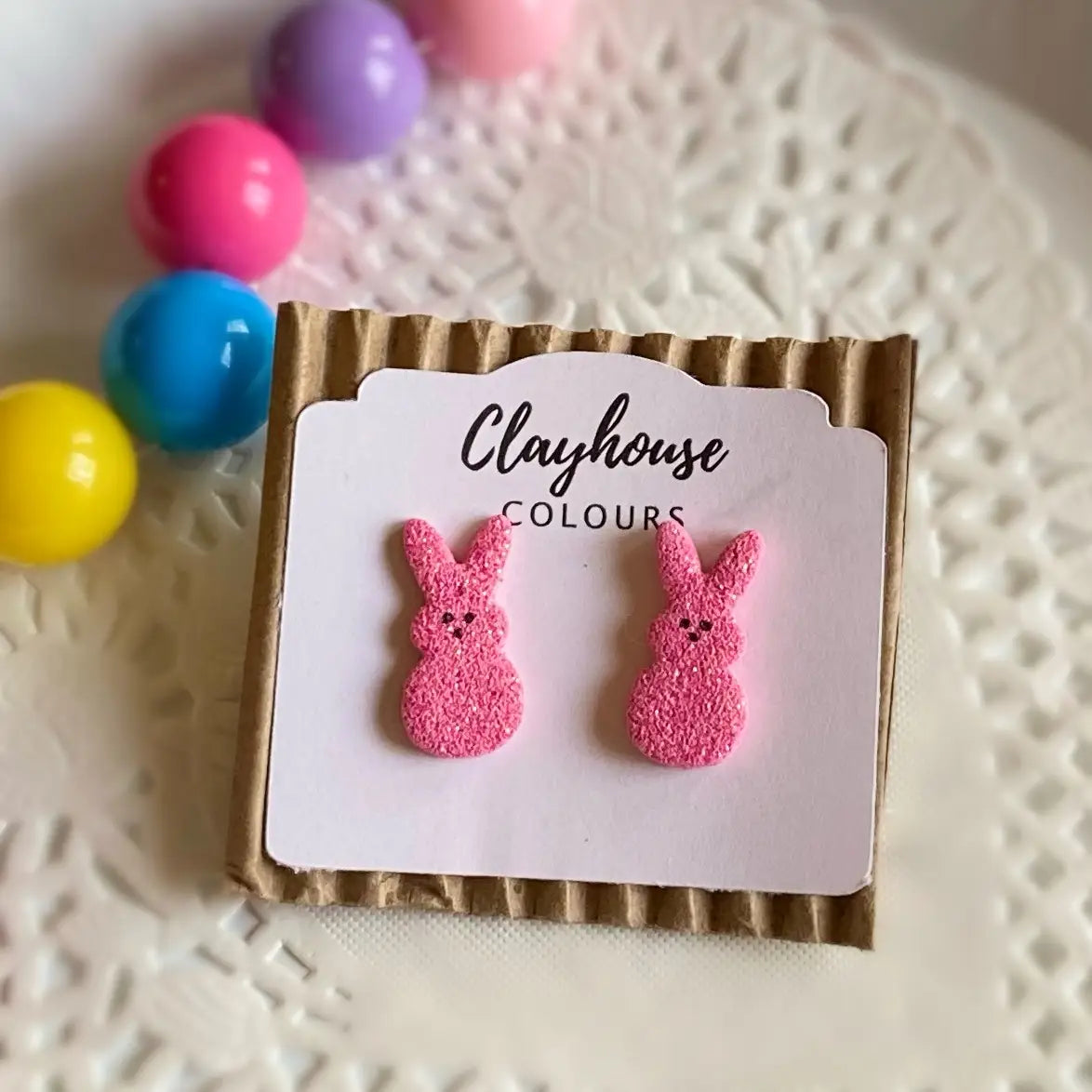 Peeps Clay Studs