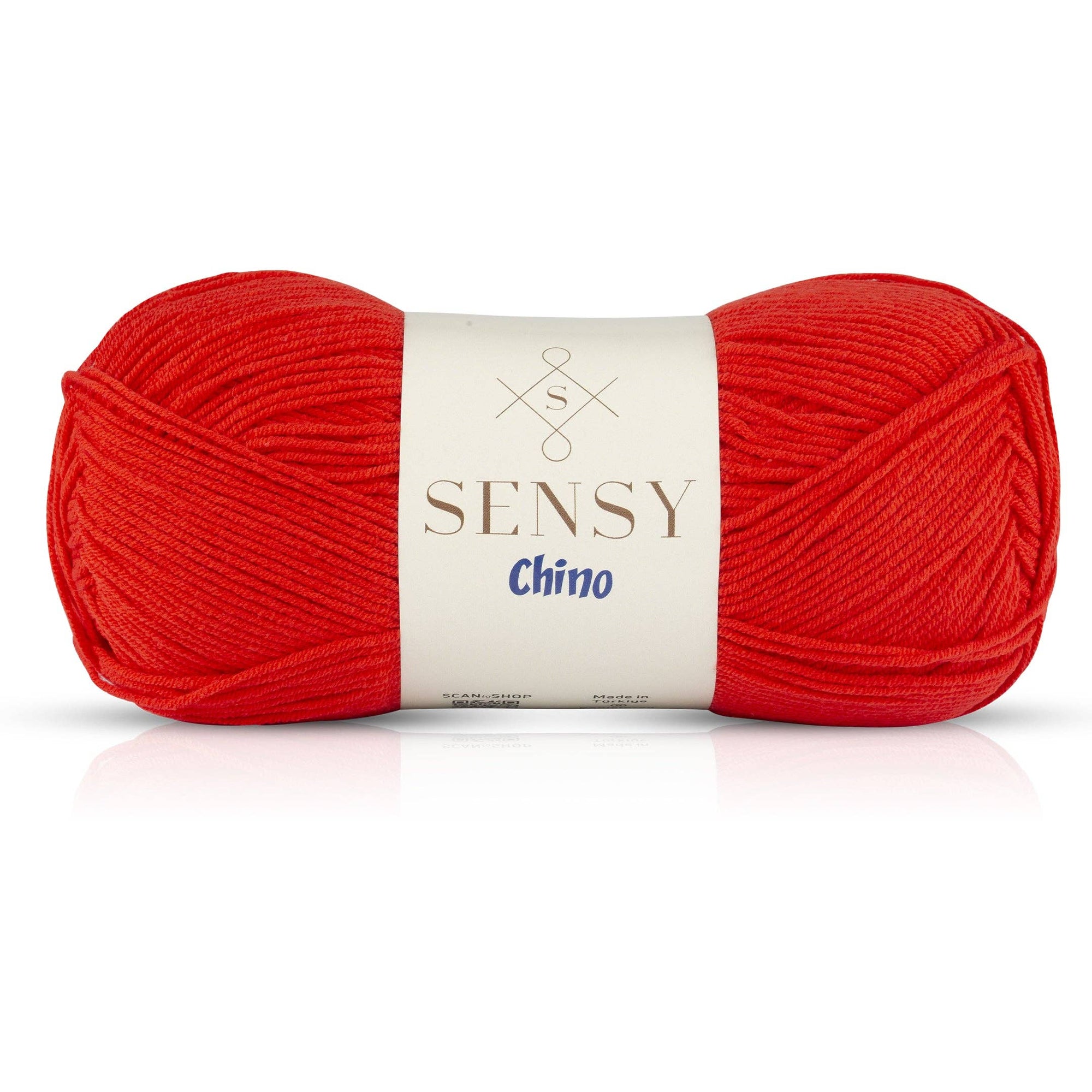 Sensy Chino Soft Cotton Yarn, 3.5 oz, 360 Yards, Gauge 2 Fine