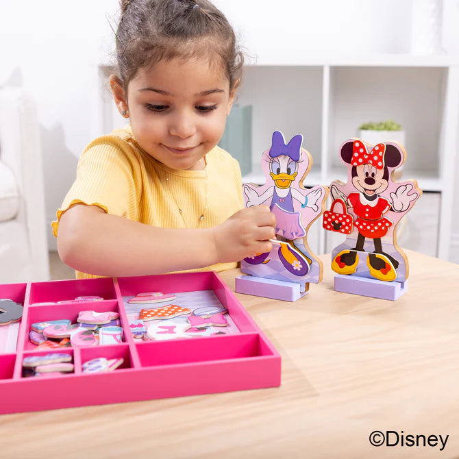 Melissa & Doug Disney Minnie & Daisy Deluxe Wooden Magnetic Dress-Up