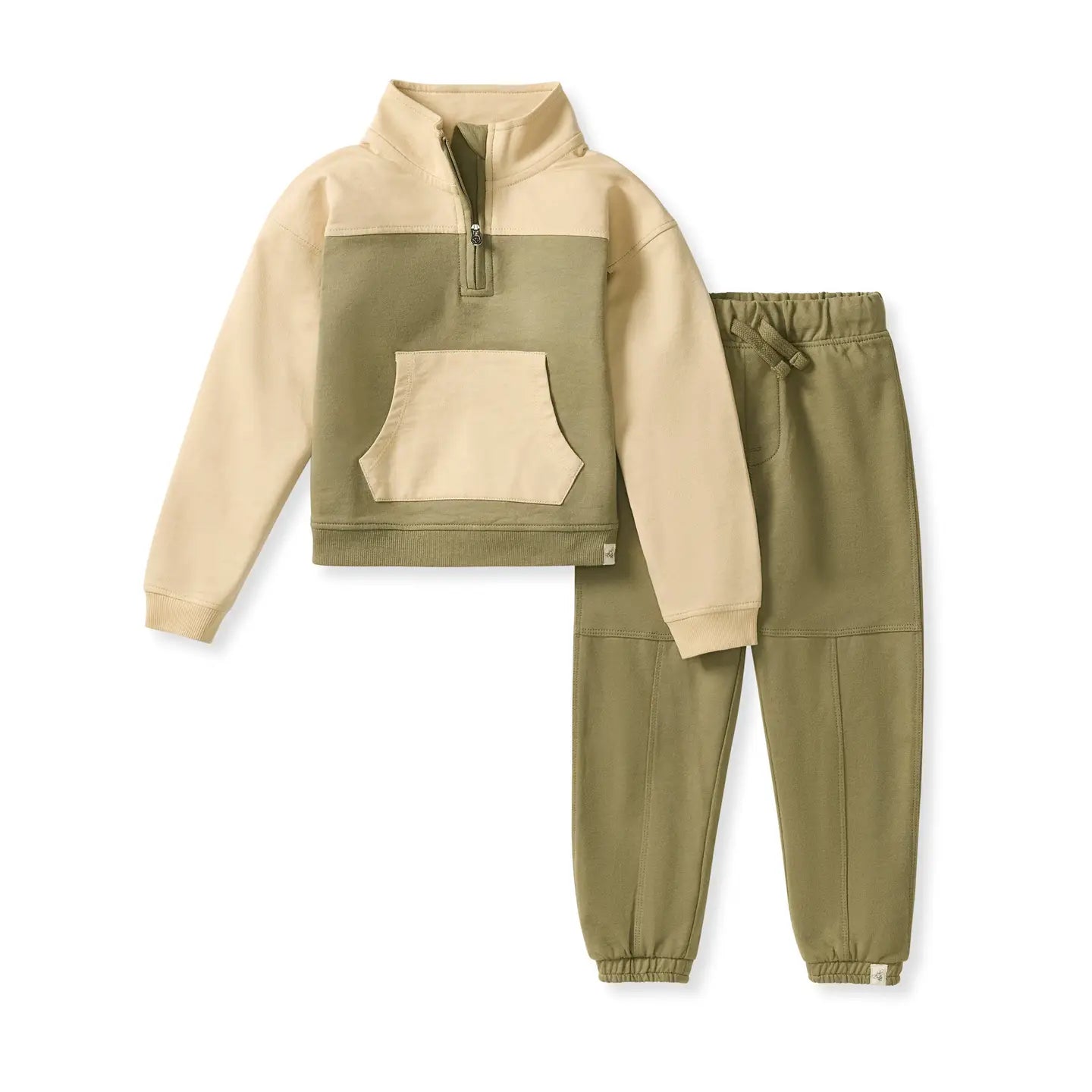 Burt's Bees Baby - Quarter Zip Collar Sweatshirt Set