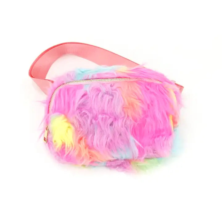 Pastel Fur Fanny Pack Belt Bag