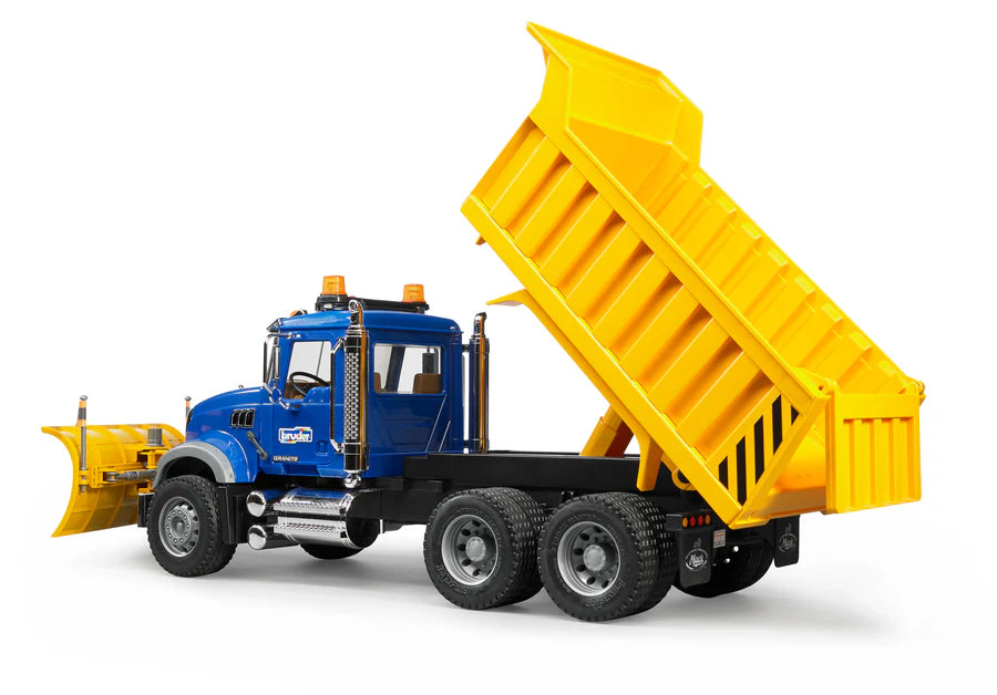 Bruder MACK Granite Dump Truck w/ Snow Plow Blade
