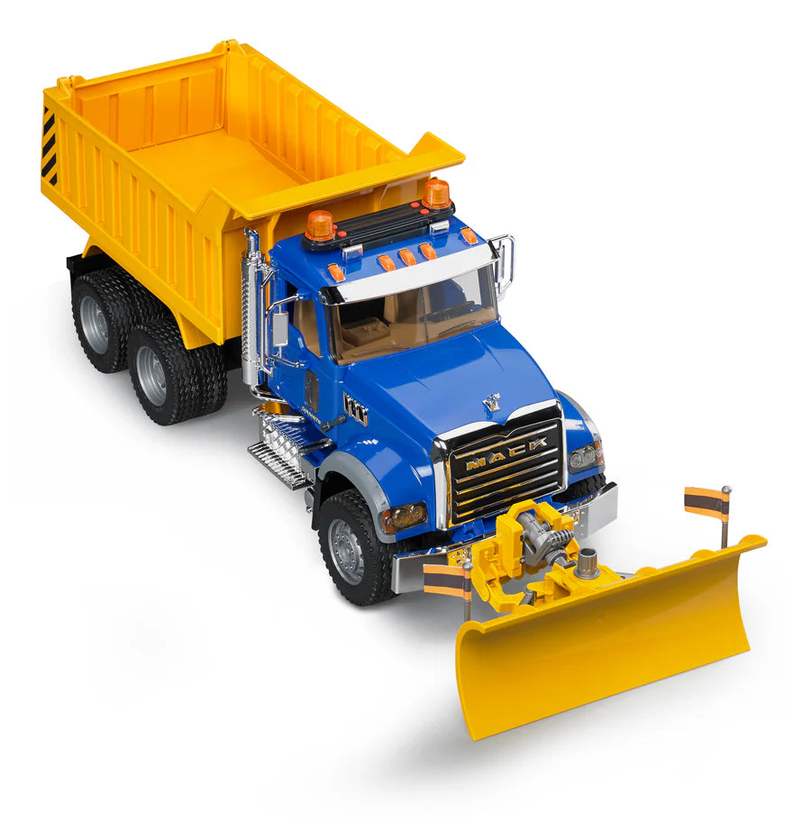Bruder MACK Granite Dump Truck w/ Snow Plow Blade