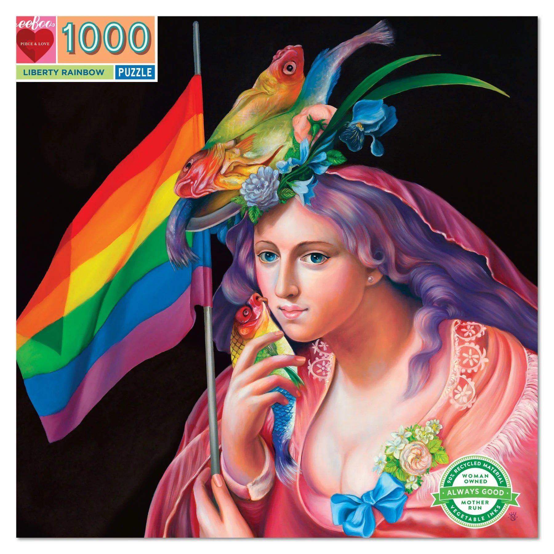 eeBoo Liberty Rainbow 1000 Piece Puzzle