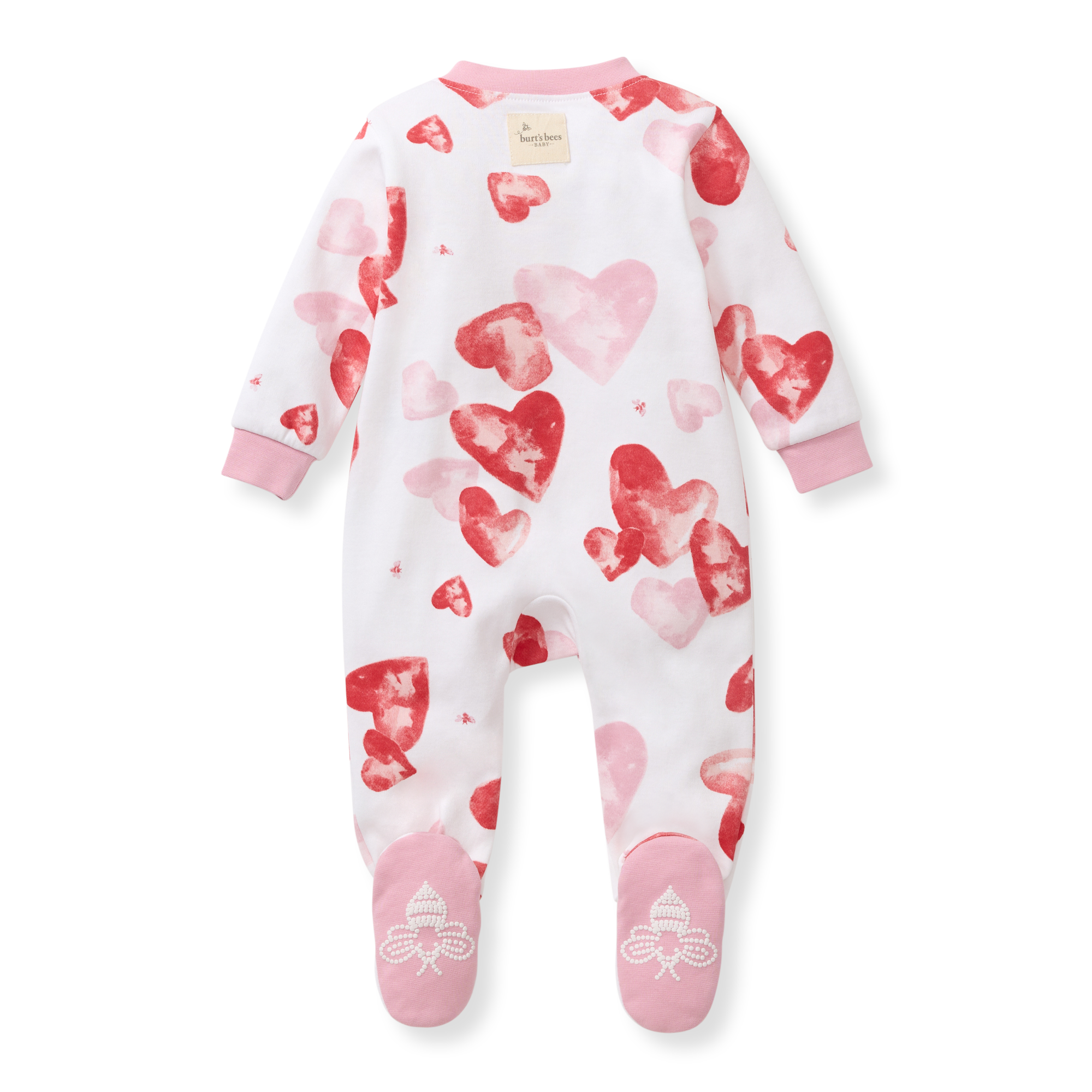 Burt's Bees Organic Cotton I Heart You Zippered Footie