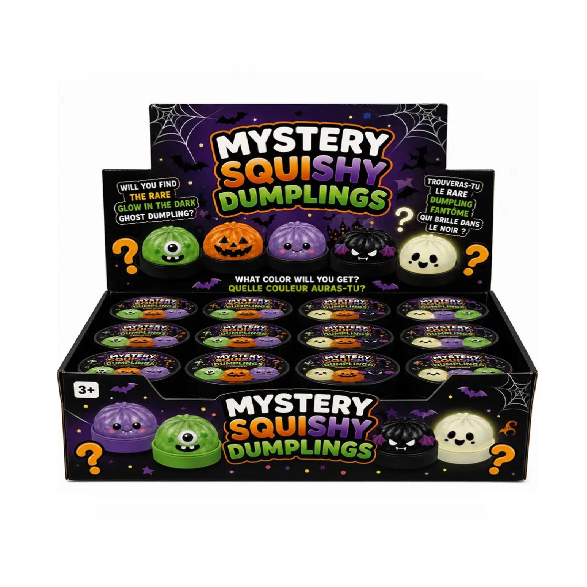 4" Halloween Glitter Jelly Dumpling
