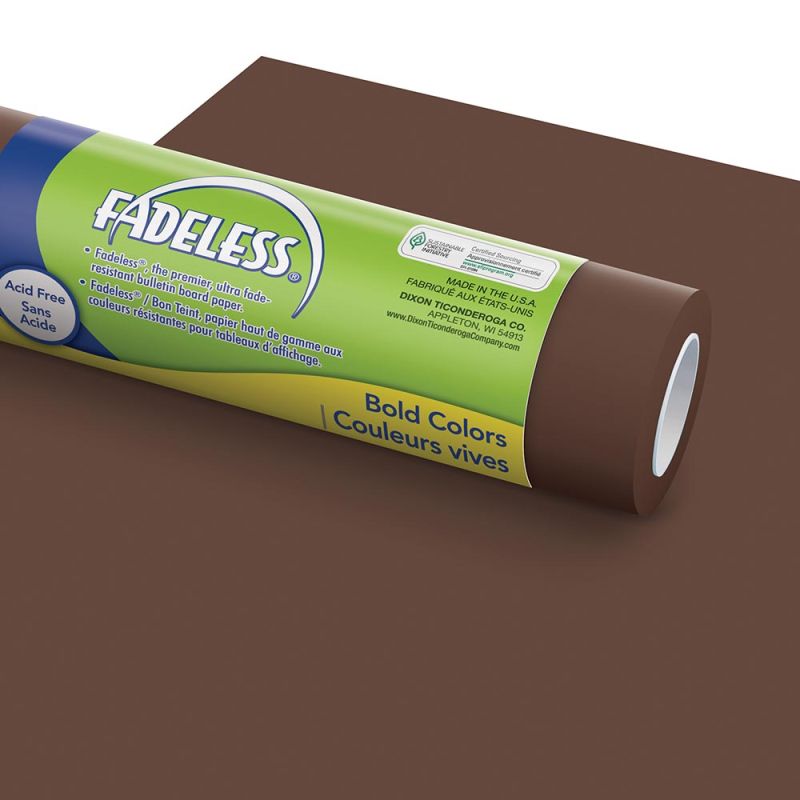Brown Fadeless Bulletin Board Paper Roll, 4'x12'