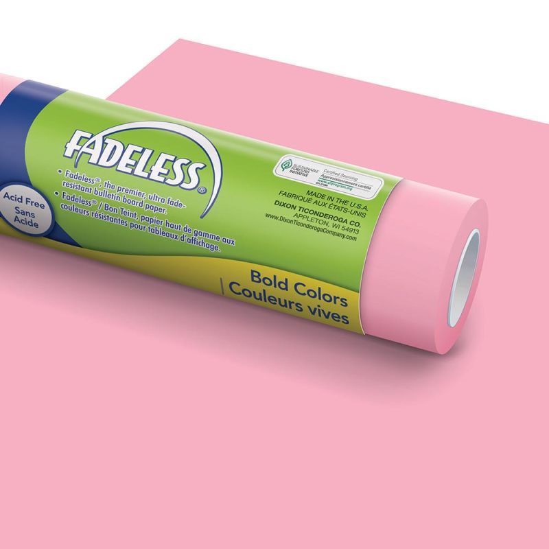 Pink  Fadeless Bulletin Board Paper Roll, 4'x12'