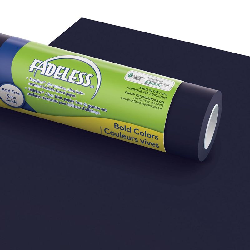 Rich Blue Fadeless Bulletin Board Paper Roll, 4'x12'
