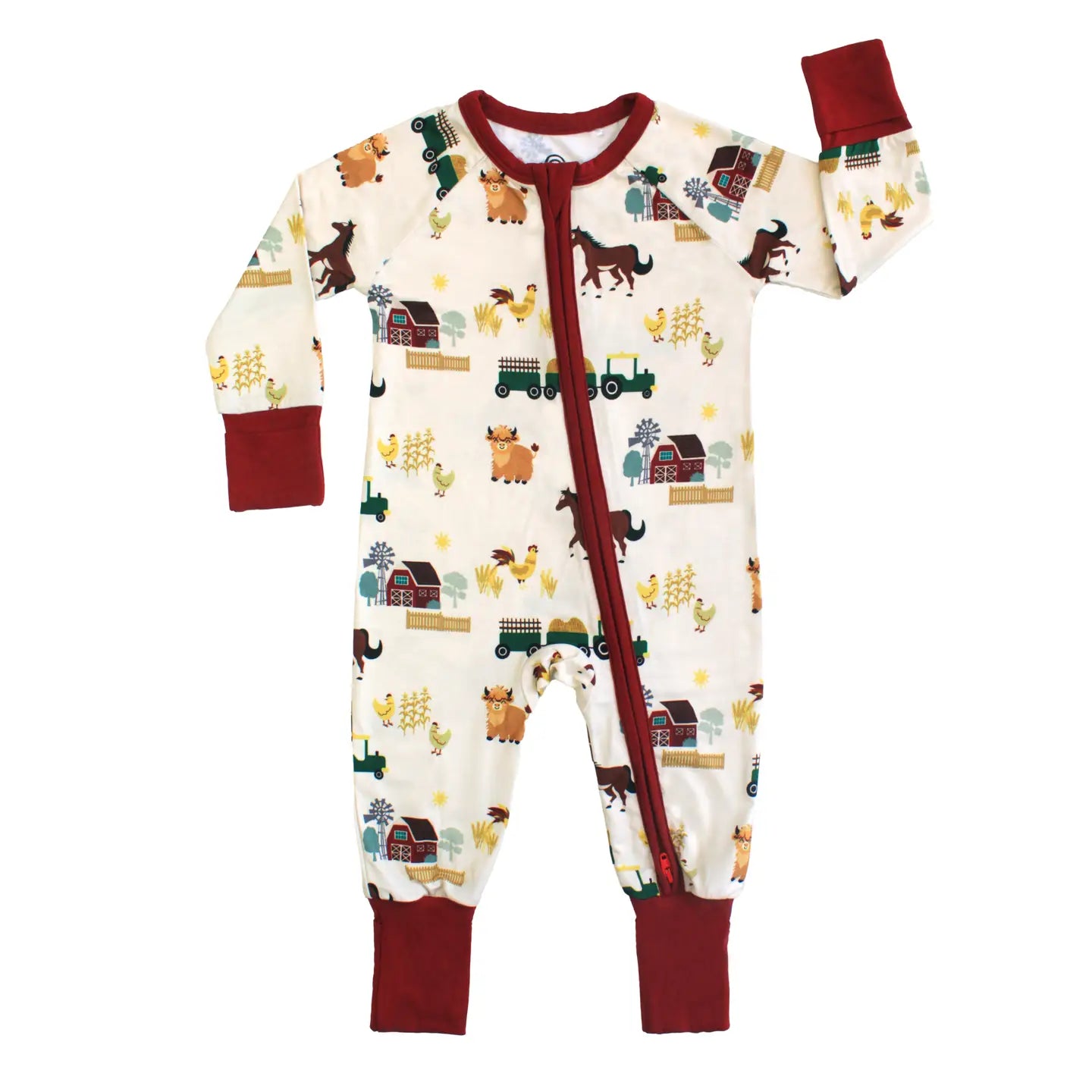 On the Farm Bamboo Convertible Pajamas