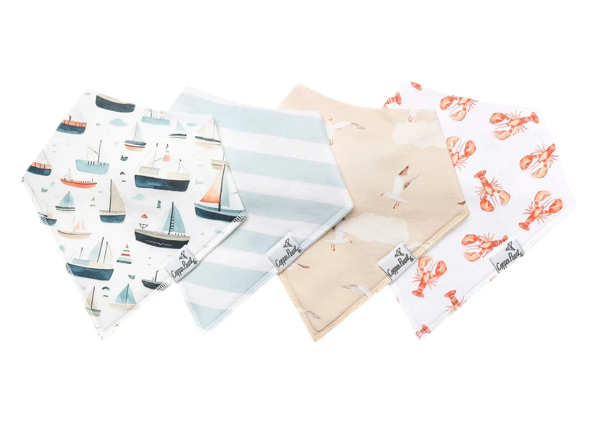 Copper Pearl Fischer Set of 4 Bandana Bibs