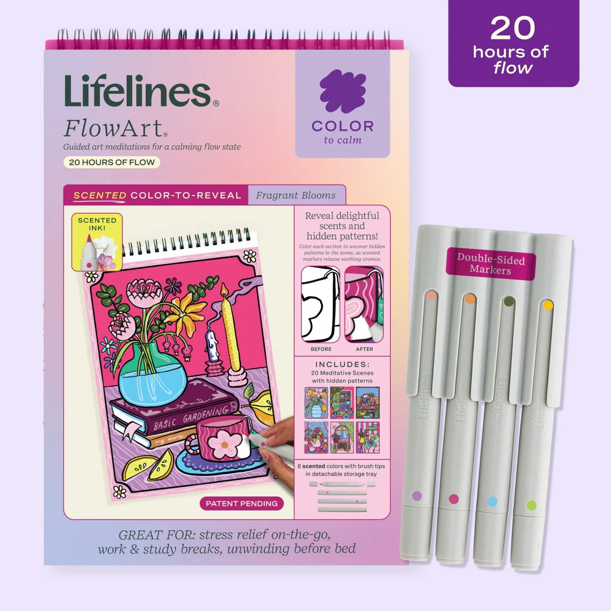 Lifelines FlowArt™ - Hidden Patterns, Color-to-Reveal, Fragrant Blooms
