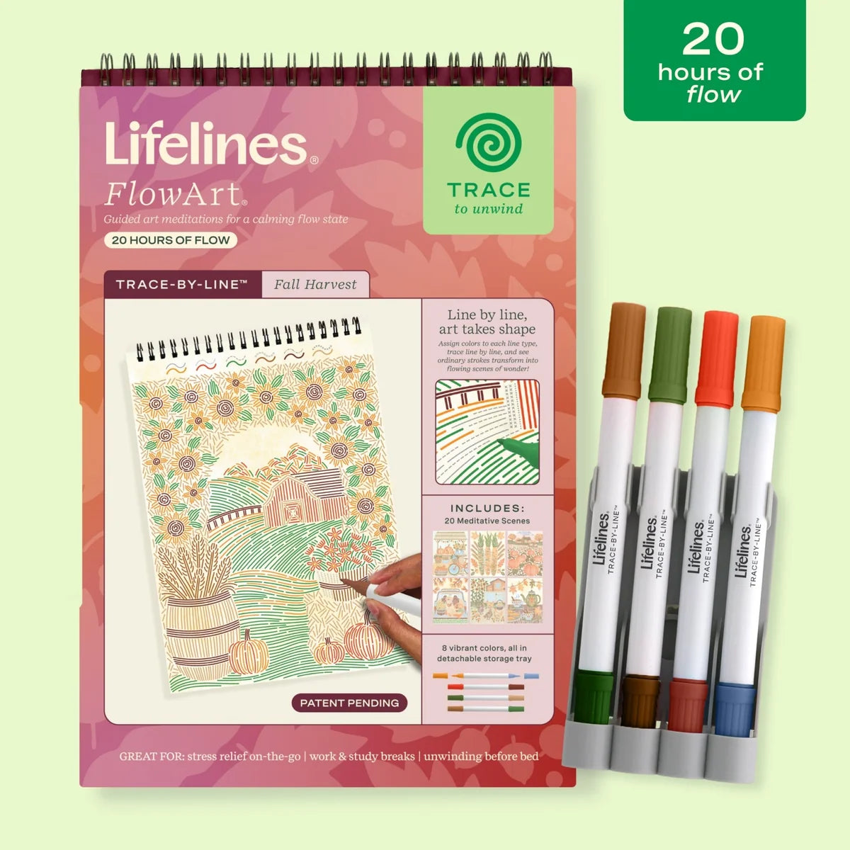 Lifelines FlowArt™ - Trace-By-Line, Fall Harvest
