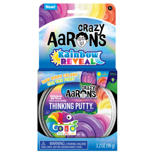 Crazy Aaron's Thinking Putty - Rainbow Reveal 4" Tin