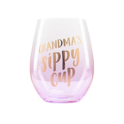 Grandma's Sippy Cup Wine Glass