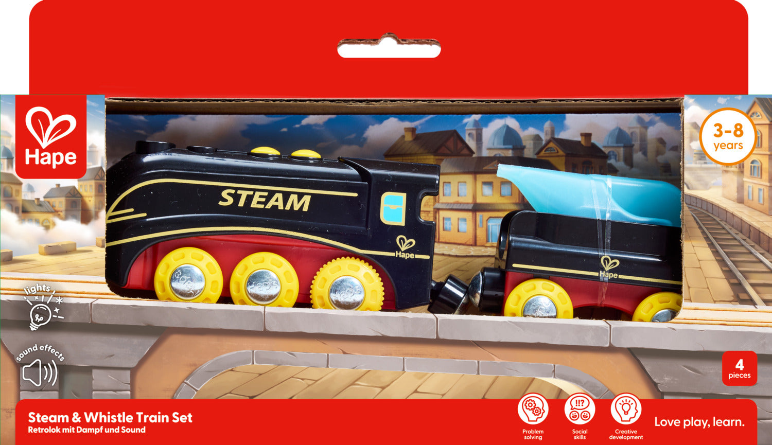 Hape Steam & Whistle Train Set