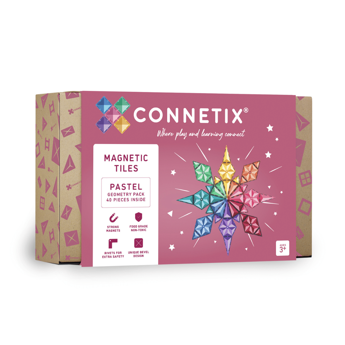 Connetix Pastel Geometry Pack - 40 Pc