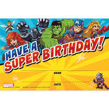 Marvel Superhero Adventure Birthday Award