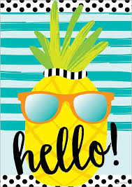 Simply Stylish Tropical Hello Poster