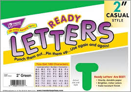 Green 2" Casual Ready Letters