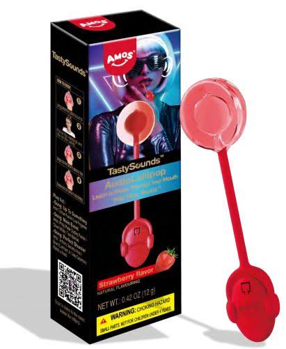 Tasty Sounds Hip-Hop Strawberry Audio Lollipop
