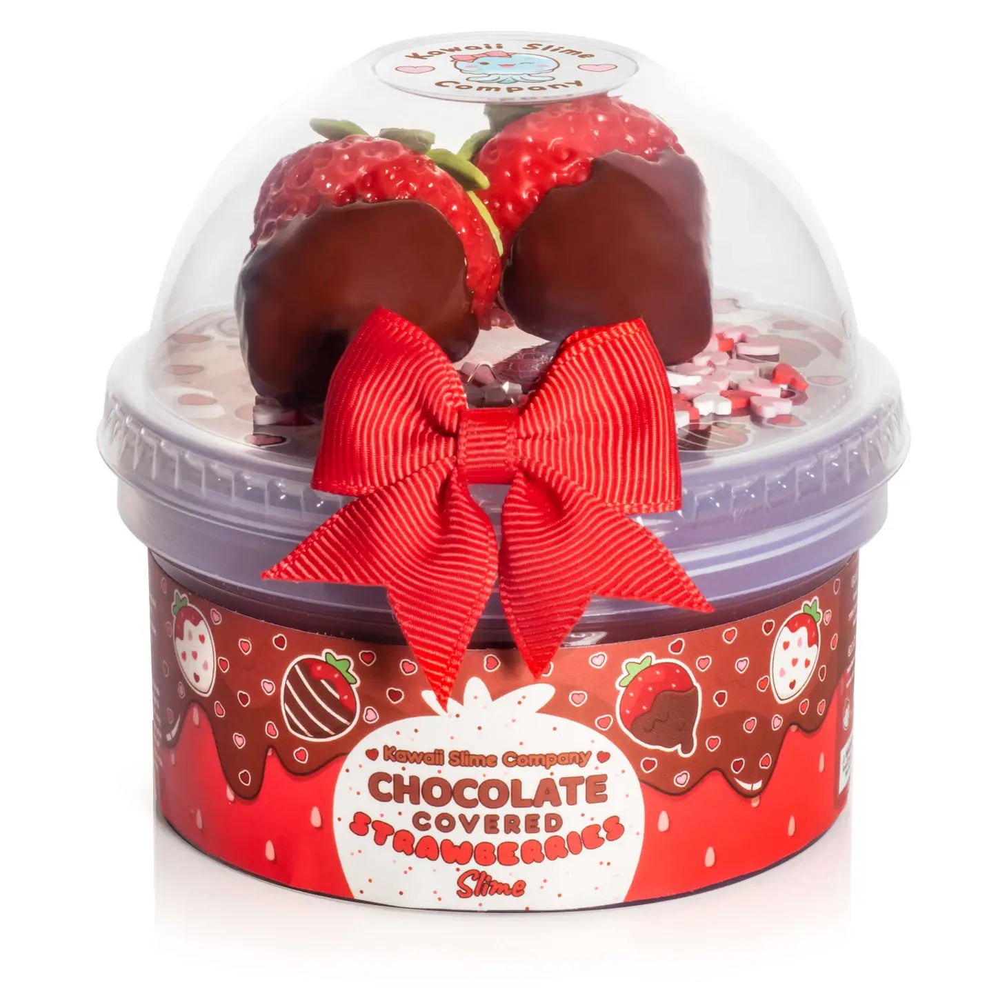 Kawaii Slime - Chocolate Covered Strawberries Glossy Signature Dome Slime