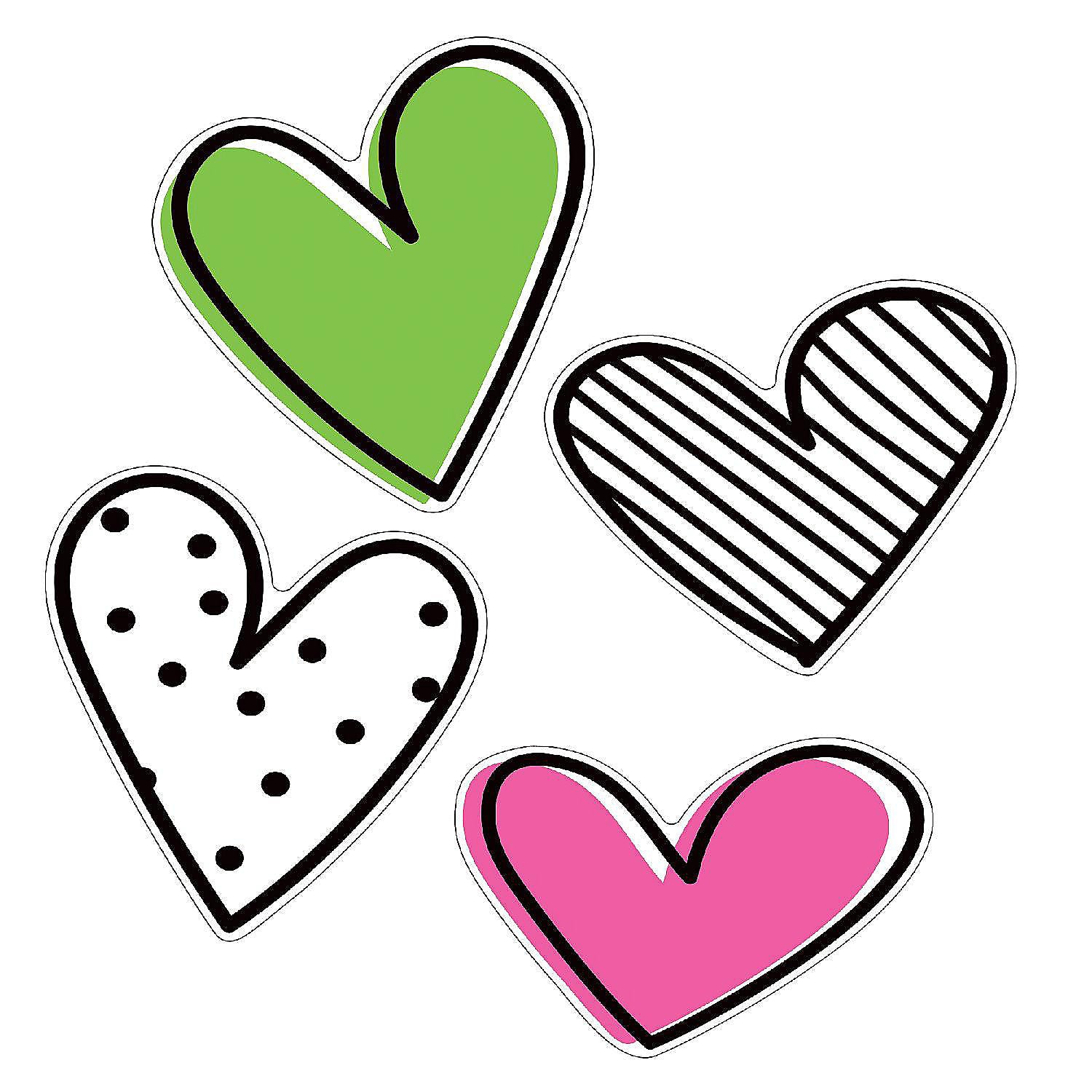 Kind Vibes - Doodle Hearts Cut Outs